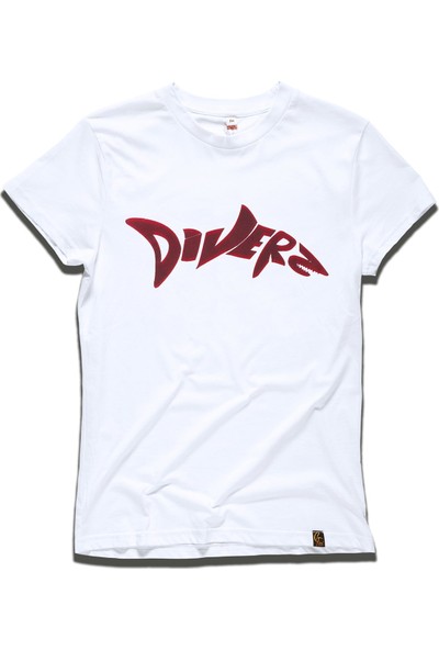 Giant Stride Shark Divers T-Shirt Beyaz