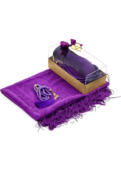 Mevlid Hediye Seti - Tesbihli - Şal Örtülü - Mor Renk fiyatları
