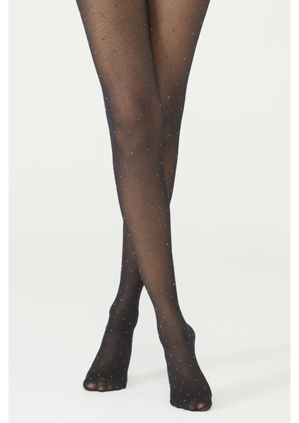 Siyah Silver Diagonal Külotlu Çorap fiyatları