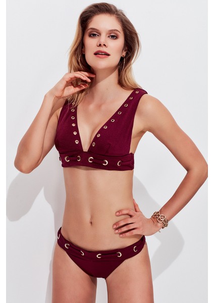 Miyuki Candice Kuşgözü Detaylı Üçgen Bikini MY182021