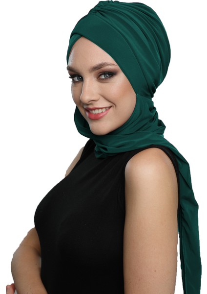 Kardelen Atkılı Hürrem Rengi Hazır Türban Tesettür Bone