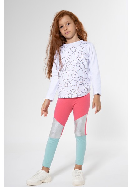 Color Block Tayt Mint-Pembe - 4 Yaş fiyatları