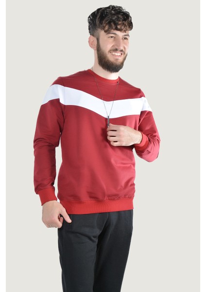 Erkek Uzun Kollu Bisiklet Yaka Sweatshirt