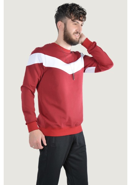 Erkek Uzun Kollu Bisiklet Yaka Sweatshirt