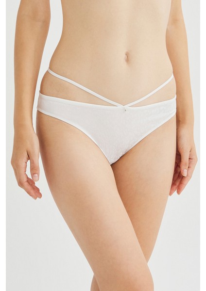 Kar Beyaz Bloom Saten Brazilian Külot fiyatları