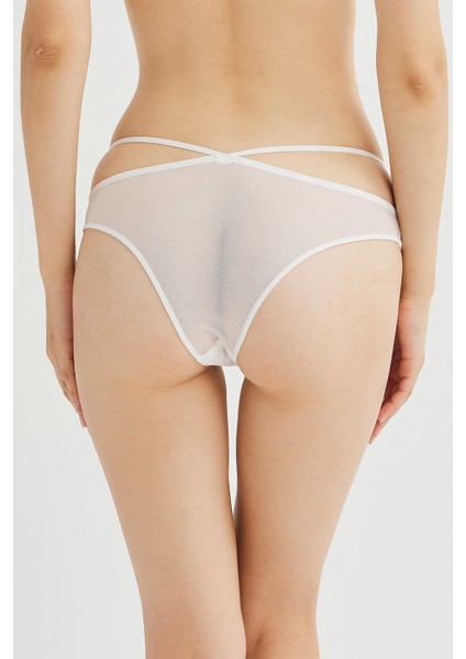 Kar Beyaz Bloom Saten Brazilian Külot modelleri