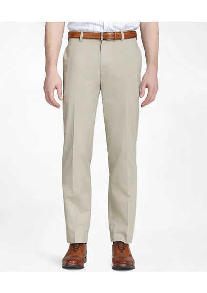 Brooks Brothers Erkek Bej Clark Kalıp Chino Pantolon