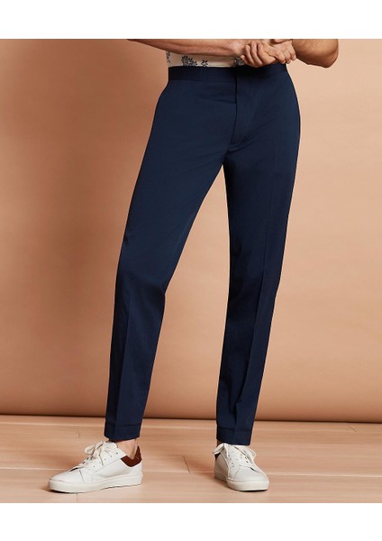 Red Fleece Seersucker Pantolon