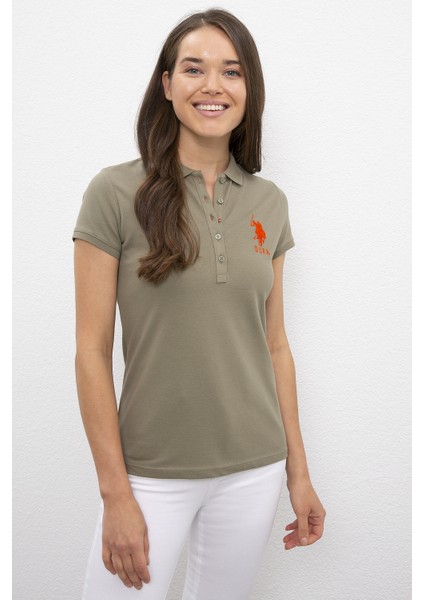 Kadın Haki Basic T-Shirt