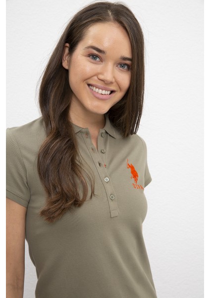 Kadın Haki Basic T-Shirt