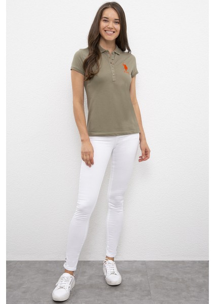 Kadın Haki Basic T-Shirt