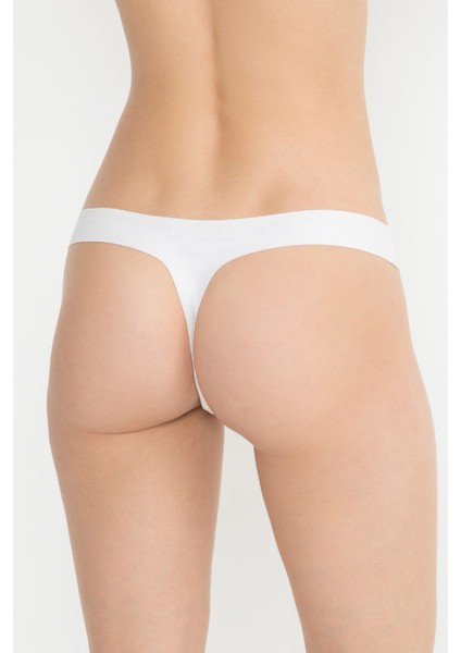 Beyaz Görünmez Magic Cotton String Külot