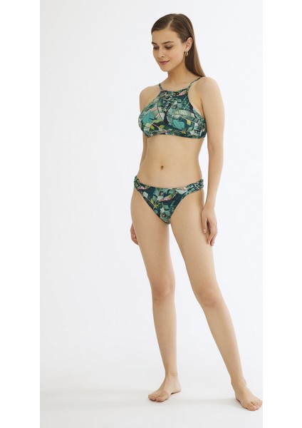 Çok Renkli Aloe Halter Bikini Üstü fırsatları