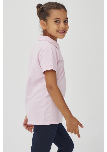 Kız Çocuk Polo Yaka Organıc Tshirt