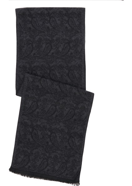 ALTINYILDIZ CLASSICS Erkek Siyah-gri Desenli Atkı
