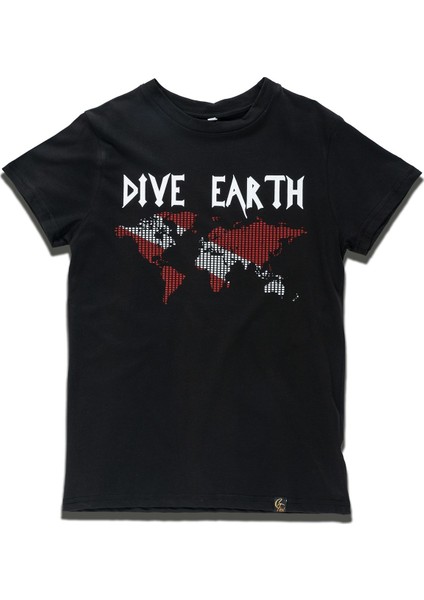 Dive Earth T-Shirt Siyah