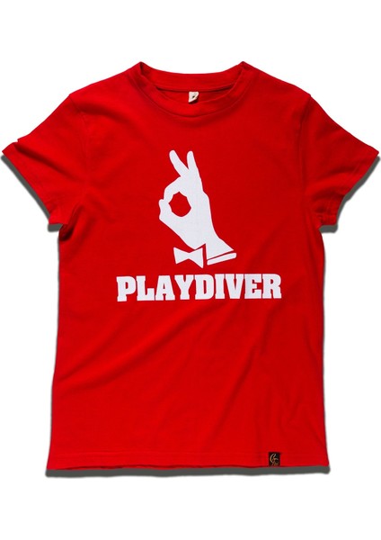 Playdiver T-Shirt Kırmızı