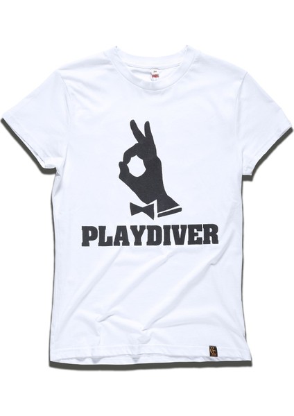 Playdiver T-Shirt Beyaz