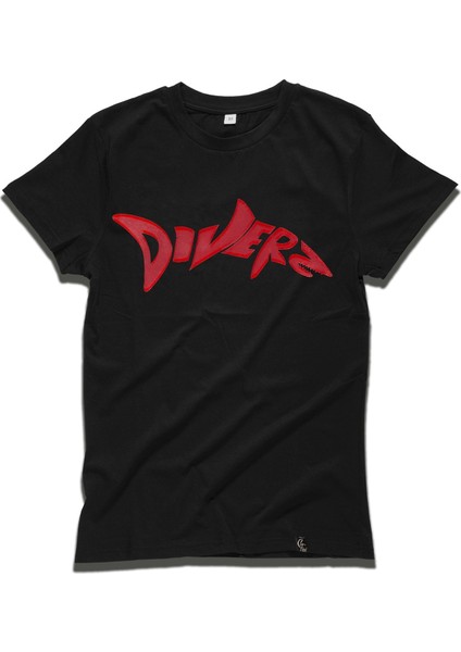Shark Divers T-Shirt Siyah