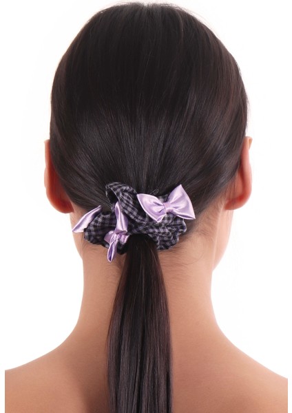Kadın Pötikareli Kurdele Detaylı Scrunchie Toka fiyatları