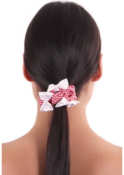 Kadın Pötikareli Kurdele Detaylı Scrunchie Toka fiyatları