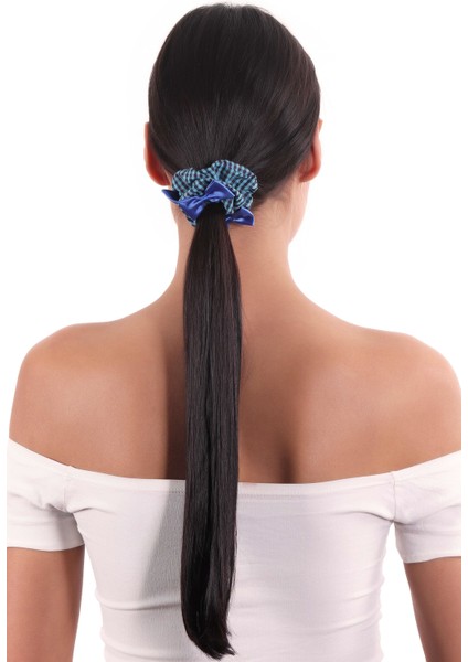 Kadın Pötikareli Kurdele Detaylı Scrunchie Toka modelleri
