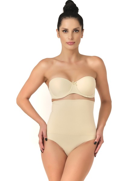 Seamless Yüksek Bel Çıtçıtlı Double Slip Korse Külot 2019