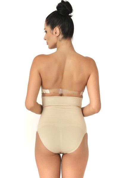 Seamless Yüksek Bel Çıtçıtlı Double Slip Korse Külot 2019