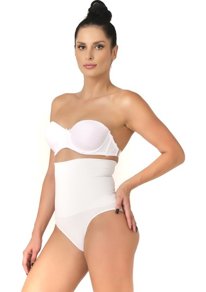 Seamless Yüksek Bel Çıtçıtlı Double Slip Korse Külot 2019