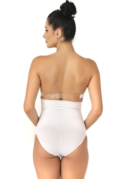 Seamless Yüksek Bel Çıtçıtlı Double Slip Korse Külot 2019