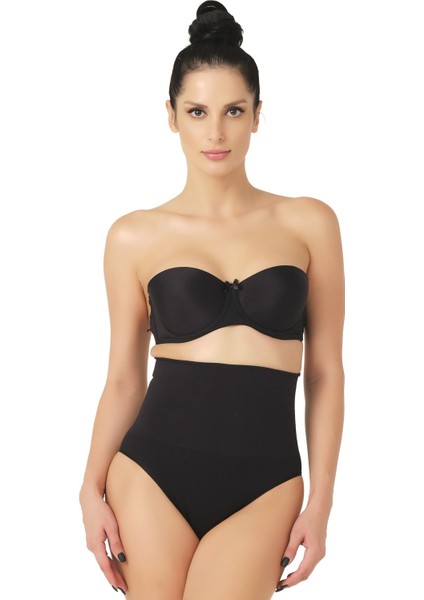 Seamless Yüksek Bel Dikişsiz Iz Yapmayan Double Slip Korse Külot 2039