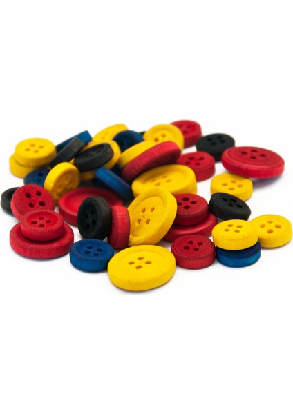 Düğme 1,2cm - 2,5cm 40 Lı Renkli