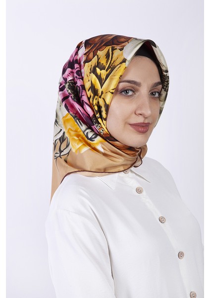 Saf Sura İpek Eşarp 90*90