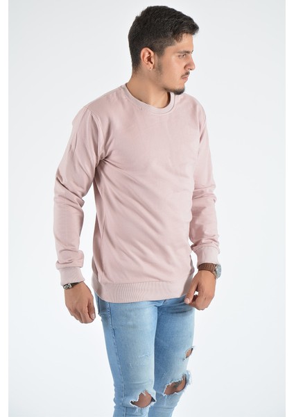 Terapi Men Erkek Bisiklet Yaka Sweatshirt 20Y-5200313 Pembe