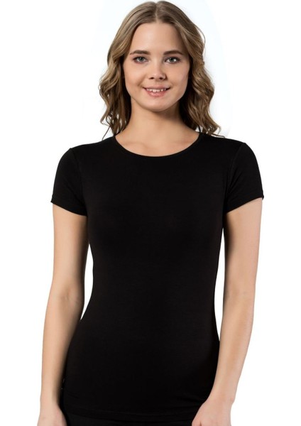 Bamboo Kısa Kol Kadın Body