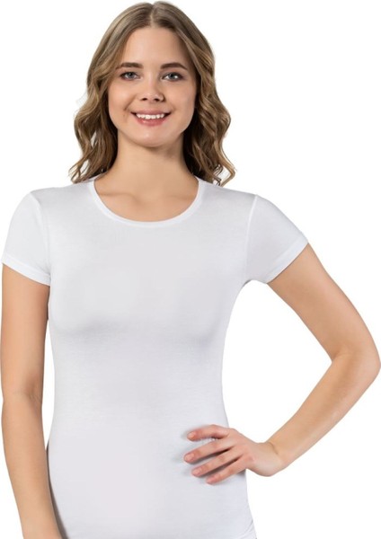 Bamboo Kısa Kol Kadın Body