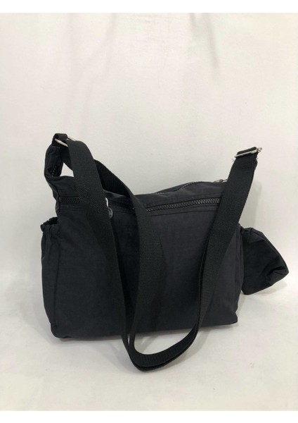 Krinkıl Kumaş Kadın Postacı Çanta Ebat 24CM32 Renk Siyah