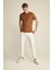 Enzo Kahverengi Suet Erkek Basic Slim Fit T-Shirt 3