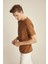 Enzo Kahverengi Suet Erkek Basic Slim Fit T-Shirt 5