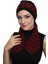 Buklet Bandana Bağlamalı Siyah Bordo Hazır Türban Tesettür Bone 1