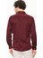 Erkek Bordo Dar Kesim Slim Fit Düz Uzun Kol Gömlek 4