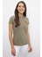 Kadın Haki Basic T-Shirt 1