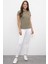 Kadın Haki Basic T-Shirt 4