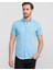 Slim Fit Düz Kısa Kol Erkek Gömlek 1