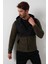 Kapüşonlu Dik Yaka Şardonlu Slim Fit Sweat Erkek SWEAT 5655268 1