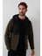 Kapüşonlu Dik Yaka Şardonlu Slim Fit Sweat Erkek SWEAT 5655268 3