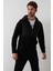 Kapüşonlu Dik Yaka Şardonlu Slim Fit Sweat Erkek SWEAT 5655268 2