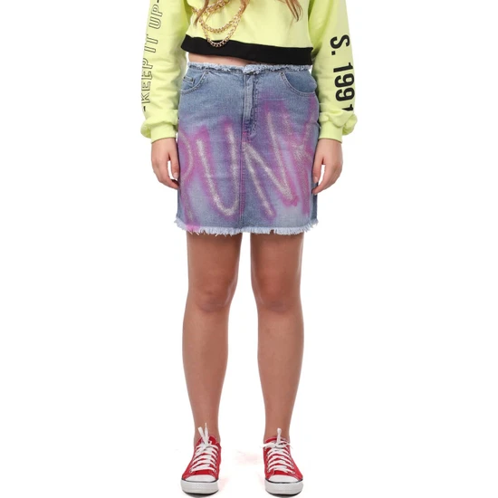 Markapia Woman Markapia Pink Punk Mini Jean Etek