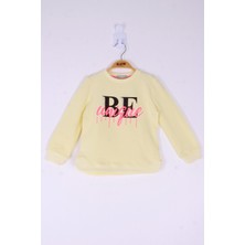 Toontoy Kız Çocuk Be Baskılı Sweatshirt