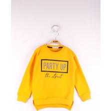 Toontoy Kız Çocuk Party Up Baskılı Sweatshirt